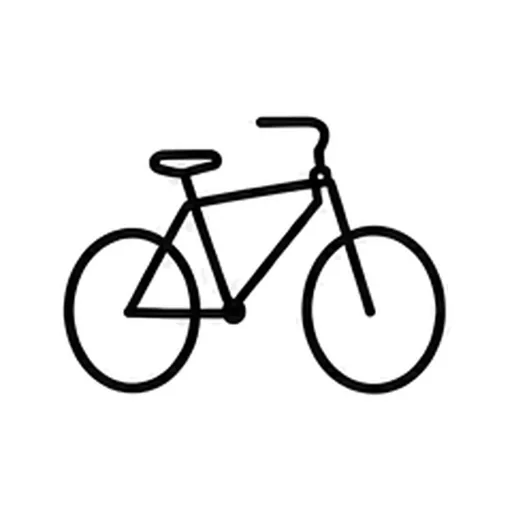 Generated line sketch of a bicycle